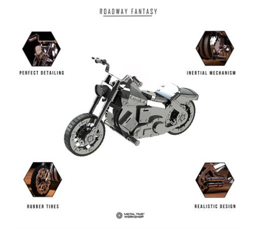 Колекційна модель-конструктор Metal Time Harley Davidson Roadway Fantasy Мотоцикл механічний (MT012) Колекційна модель-конструктор Metal Time Harley Davidson Roadway Fantasy Мотоцикл механічний (MT012)