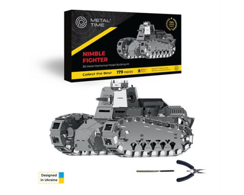 Колекційна модель-конструктор Metal Time Nimble Fighter Танк Renault FT-17 механічний (MT010)