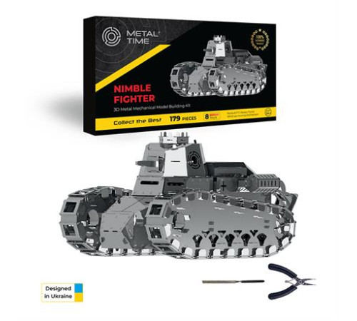 Колекційна модель-конструктор Metal Time Nimble Fighter Танк Renault FT-17 механічний (MT010) Колекційна модель-конструктор Metal Time Nimble Fighter Танк Renault FT-17 механічний (MT010)