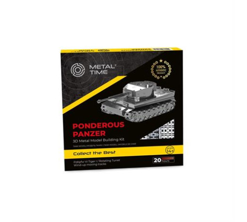 Колекційна модель-конструктор Metal Time Ponderous Panzer Heavy Tank Важкий танк Тигр (MT020) Колекційна модель-конструктор Metal Time Ponderous Panzer Heavy Tank Важкий танк Тигр (MT020)