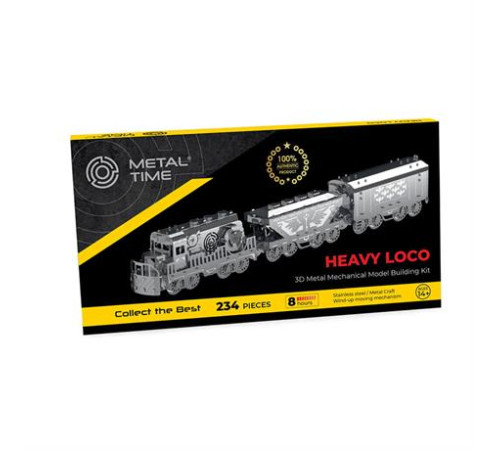 Колекційна модель-конструктор Metal Time Heavy Loco Вантажний карго-поїзд механічний (MT023) Колекційна модель-конструктор Metal Time Heavy Loco Вантажний карго-поїзд механічний (MT023)