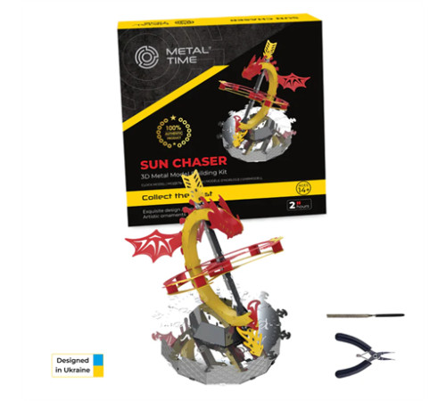 Колекційна модель-конструктор Metal Time Sun Chaser Dragon Stand Clock Сонячний годинник (MT025) Колекційна модель-конструктор Metal Time Sun Chaser Dragon Stand Clock Сонячний годинник (MT025)