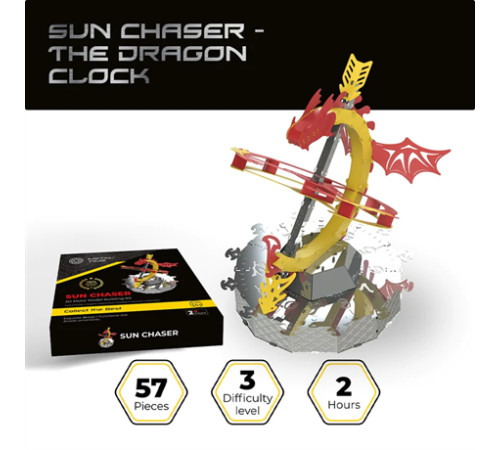 Колекційна модель-конструктор Metal Time Sun Chaser Dragon Stand Clock Сонячний годинник (MT025) Колекційна модель-конструктор Metal Time Sun Chaser Dragon Stand Clock Сонячний годинник (MT025)