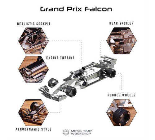 Колекційна модель-конструктор Metal Time F1 Grand Prix Falcon Формула 1 (MT035) Колекційна модель-конструктор Metal Time F1 Grand Prix Falcon Формула 1 (MT035)