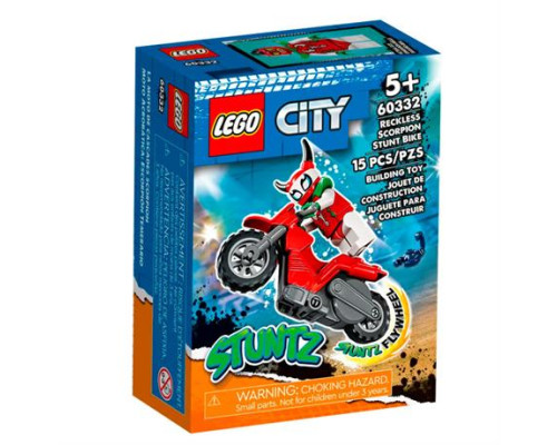 Конструктор LEGO City Stuntz Каскадерський мотоцикл Авантюрного скорпіона​ 15 ел. (60332)