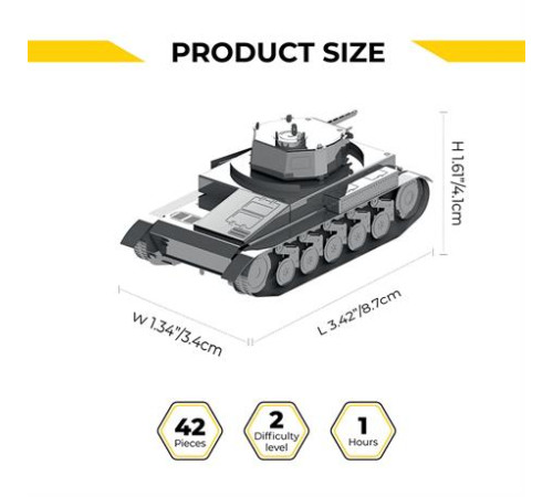 Колекційна модель-конструктор Metal Time Танк Pz.Kpfw. II (MT060) Колекційна модель-конструктор Metal Time Танк Pz.Kpfw. II (MT060)