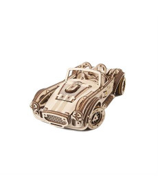 Дерев'яний механічний 3D конструктор Ugears Гоночний автомобіль ДріфтКобра (70161)