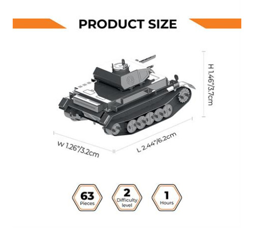 Колекційна модель-конструктор Metal Time World of Tanks танк Pz.Kpfw. II Ausf. G (MT061) Колекційна модель-конструктор Metal Time World of Tanks танк Pz.Kpfw. II Ausf. G (MT061)