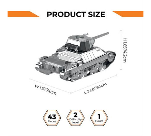 Колекційна модель-конструктор Metal Time World of Tanks танк P 26/40 (MT062) Колекційна модель-конструктор Metal Time World of Tanks танк P 26/40 (MT062)