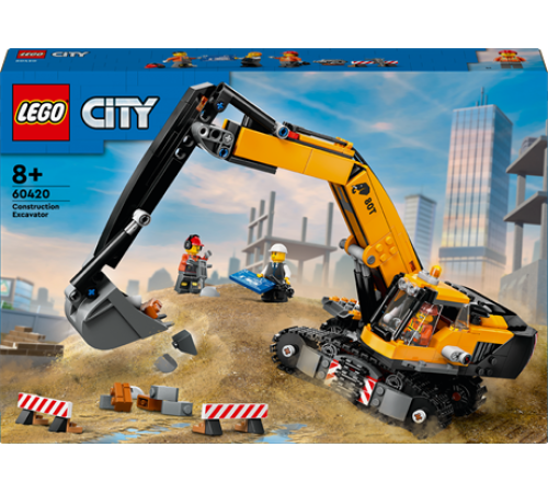 Конструктор LEGO City Жовтий будівельний екскаватор 633 ел. (60420) Конструктор LEGO City Жовтий будівельний екскаватор 633 ел. (60420)