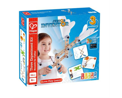 Конструктор Hape Junior Inventor 3 експерименти 37 ел. (E3030)