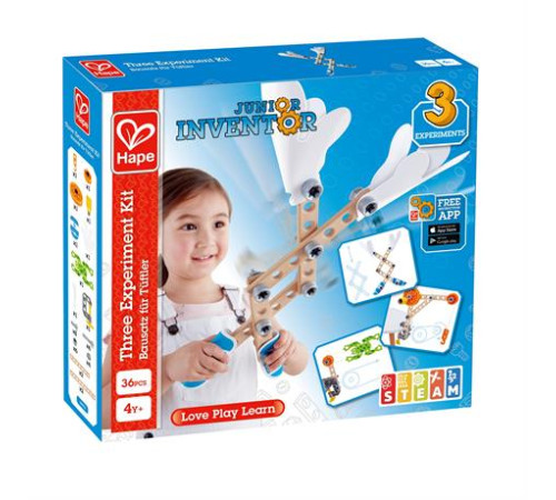 Конструктор Hape Junior Inventor 3 експерименти 37 ел. (E3030) Конструктор Hape Junior Inventor 3 експерименти 37 ел. (E3030)