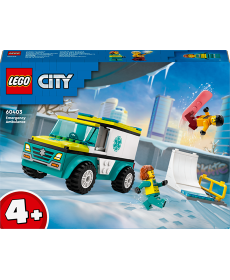 Конструктор LEGO City Карета швидкої допомоги й сноубордист 79 ел. (60403)