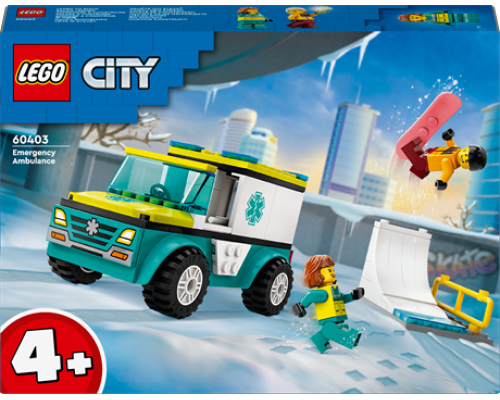 Конструктор LEGO City Карета швидкої допомоги й сноубордист 79 ел. (60403)