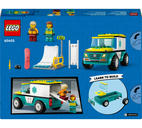 Конструктор LEGO City Карета швидкої допомоги й сноубордист 79 ел. (60403) Конструктор LEGO City Карета швидкої допомоги й сноубордист 79 ел. (60403)