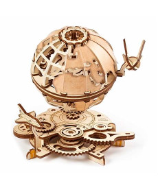 Дерев'яний механічний 3D конструктор Ugears Глобус (70128)