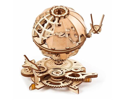 Дерев'яний механічний 3D конструктор Ugears Глобус (70128)