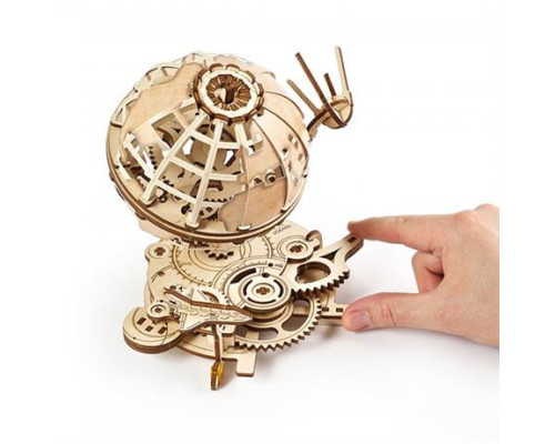 Дерев'яний механічний 3D конструктор Ugears Глобус (70128)