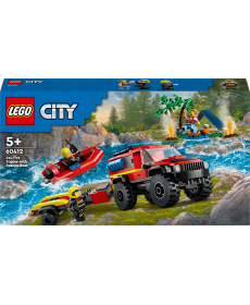 Конструктор LEGO City Пожежний позашляховик із рятувальним човном 301 ел. (60412)