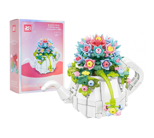 Дитячий конструктор Ramiz 88065A Квіти у чайнику 255 ел, різнокольоровий