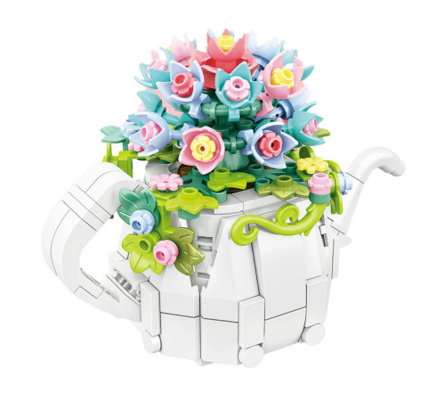 Дитячий конструктор Ramiz 88065A Квіти у чайнику 255 ел, різнокольоровий