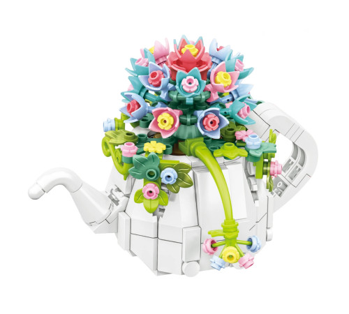 Дитячий конструктор Ramiz 88065A Квіти у чайнику 255 ел, різнокольоровий