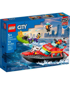 Конструктор LEGO City Човен пожежної бригади 144 ел. (60373)