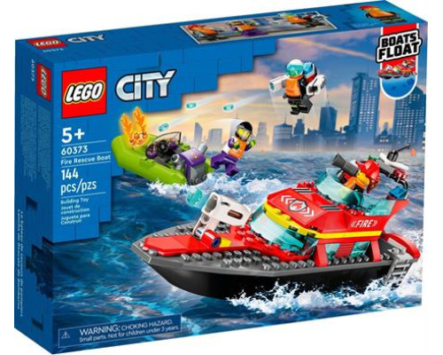 Конструктор LEGO City Човен пожежної бригади 144 ел. (60373)