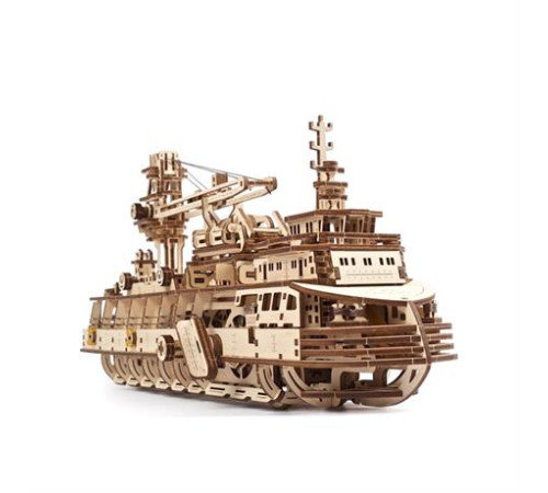Дерев'яний механічний 3D конструктор Ugears Науково-дослідне судно (70135) Дерев'яний механічний 3D конструктор Ugears Науково-дослідне судно (70135)