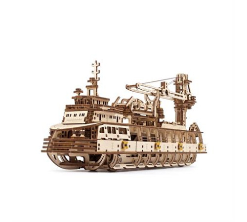 Дерев'яний механічний 3D конструктор Ugears Науково-дослідне судно (70135) Дерев'яний механічний 3D конструктор Ugears Науково-дослідне судно (70135)