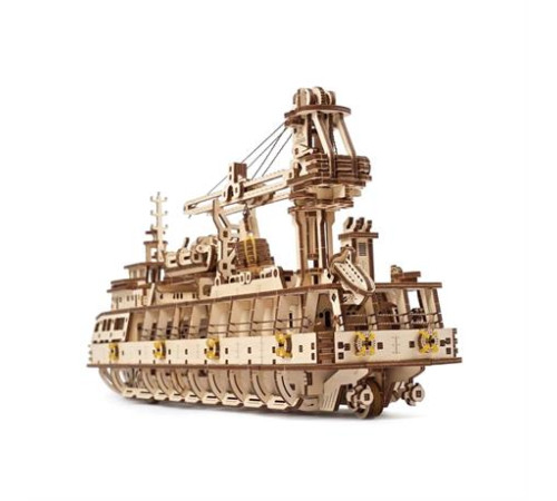 Дерев'яний механічний 3D конструктор Ugears Науково-дослідне судно (70135) Дерев'яний механічний 3D конструктор Ugears Науково-дослідне судно (70135)
