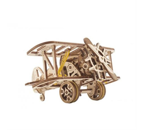 Дерев'яний механічний 3D конструктор Ugears Мінібіплан (70159) Дерев'яний механічний 3D конструктор Ugears Мінібіплан (70159)