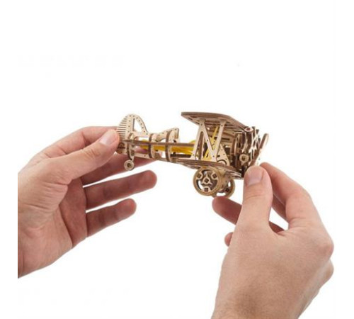 Дерев'яний механічний 3D конструктор Ugears Мінібіплан (70159) Дерев'яний механічний 3D конструктор Ugears Мінібіплан (70159)