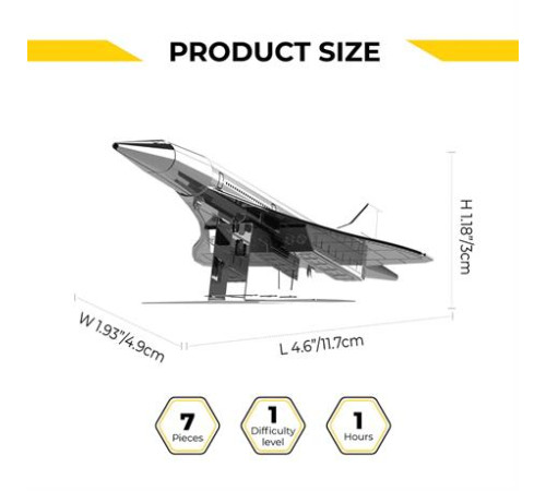 Колекційна модель-конструктор Metal Time Supersonic Legend Concorde Airplane Літак Конкорд (MT078) Колекційна модель-конструктор Metal Time Supersonic Legend Concorde Airplane Літак Конкорд (MT078)