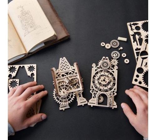 Дерев'яний механічний 3D конструктор Ugears Стара годинникова вежа (70169) Дерев'яний механічний 3D конструктор Ugears Стара годинникова вежа (70169)
