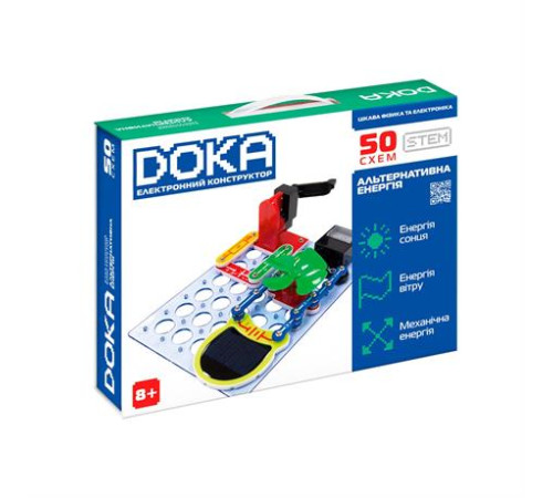 Електронний конструктор Doka Альтернативна енергія 50 схем (D70711) Електронний конструктор Doka Альтернативна енергія 50 схем (D70711)