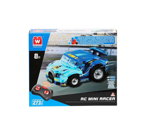 Дитячий конструктор Alpha Гоночне авто міні на дистанційному керуванні 269 ел, синьо-чорний