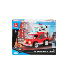 Дитячий конструктор Alpha Рятувальна машина на дистанційному керуванні 296 ел, червоно-біла