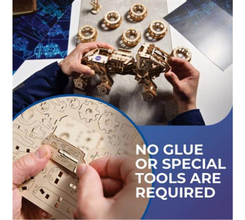 Дерев'яний механічний 3D конструктор Ugears Пілотований марсохід (70206) Дерев'яний механічний 3D конструктор Ugears Пілотований марсохід (70206)