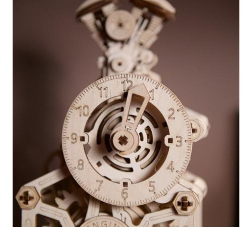 Дерев'яний механічний 3D конструктор Ugears Годинник двигун (70217) Дерев'яний механічний 3D конструктор Ugears Годинник двигун (70217)