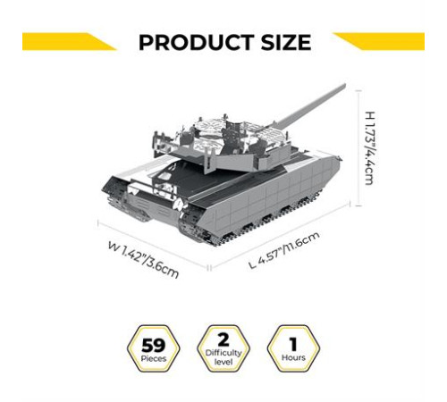 Колекційна модель-конструктор Metal Time Oplot T-84 український танк Оплот (MT058) Колекційна модель-конструктор Metal Time Oplot T-84 український танк Оплот (MT058)