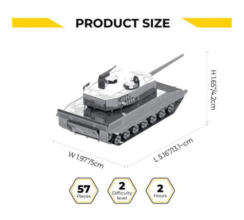 Колекційна модель-конструктор Metal Time Leopard 2 Tank Танк Леопард 2 (MT079) Колекційна модель-конструктор Metal Time Leopard 2 Tank Танк Леопард 2 (MT079)