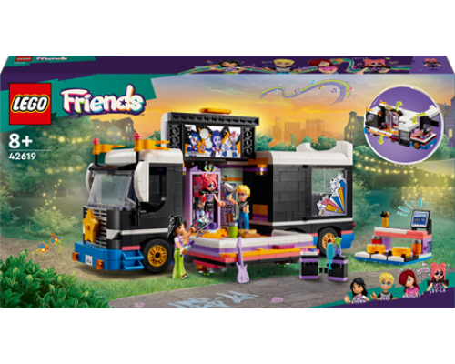 Конструктор LEGO Friends Автобус для музичного туру попзірки 845 ел. (42619)