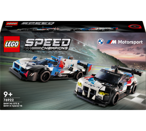 Конструктор LEGO Speed Champions Автомобілі для перегонів BMW M4 GT3 і BMW M Hybrid V8 676 ел. (76922)