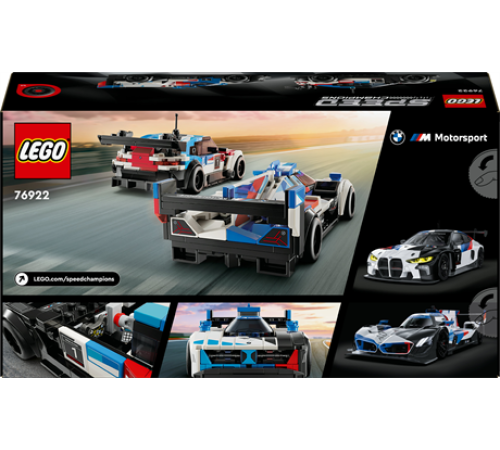 Конструктор LEGO Speed Champions Автомобілі для перегонів BMW M4 GT3 і BMW M Hybrid V8 676 ел. (76922)