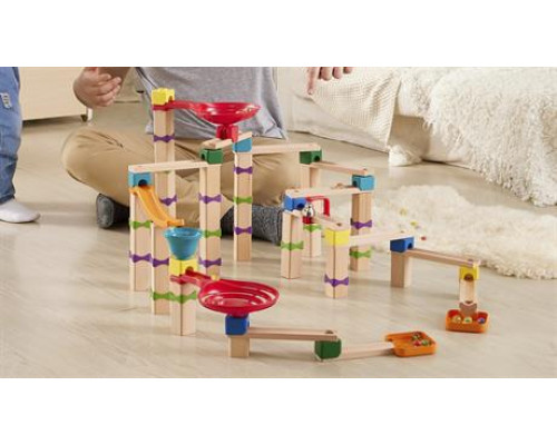 Конструктор-лабіринт Hape Marble Run Трюки та повороти 129 ел. (E1100)