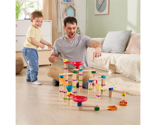 Конструктор-лабіринт Hape Marble Run Трюки та повороти 129 ел. (E1100)