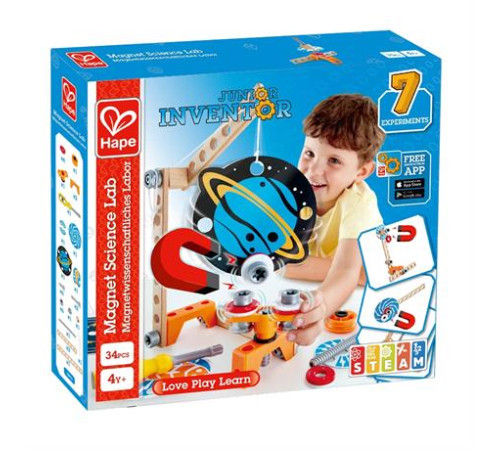 Конструктор Hape Junior Inventor Магнітна лабораторія 34 ел. (E3033) Конструктор Hape Junior Inventor Магнітна лабораторія 34 ел. (E3033)