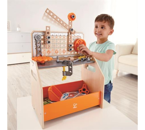 Конструктор Hape Junior Inventor Науковий верстак настільний 58 ел. (E3028) Конструктор Hape Junior Inventor Науковий верстак настільний 58 ел. (E3028)