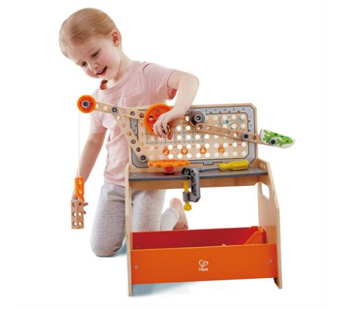 Конструктор Hape Junior Inventor Науковий верстак настільний 58 ел. (E3028) Конструктор Hape Junior Inventor Науковий верстак настільний 58 ел. (E3028)